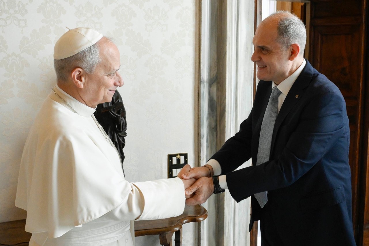 Il presidente Notarstefano in udienza da Papa Leone XIV