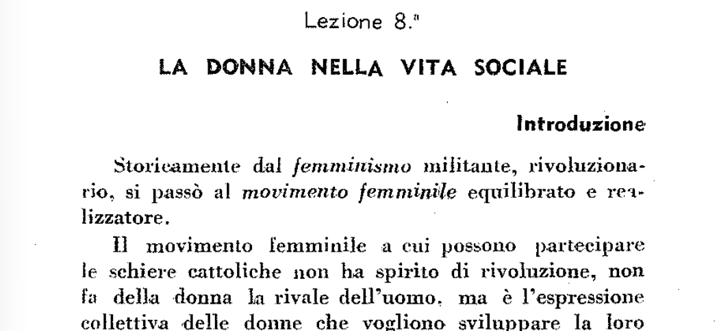 La preparazione remota al voto alle donne